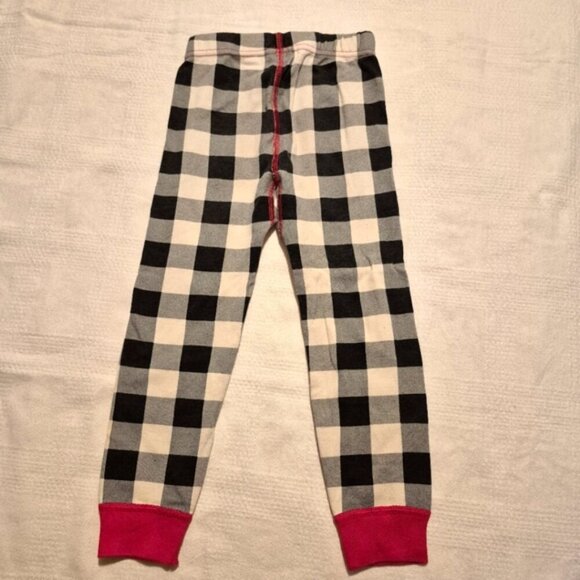 Hanna Andersson boys or girls size 100 or 4 gingham pajama set, red black white - Picture 6 of 8